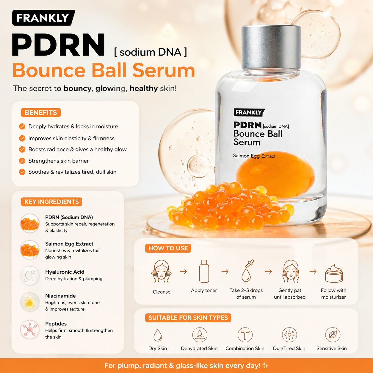 Frankly PDRN Bounce Ball Serum 30ml